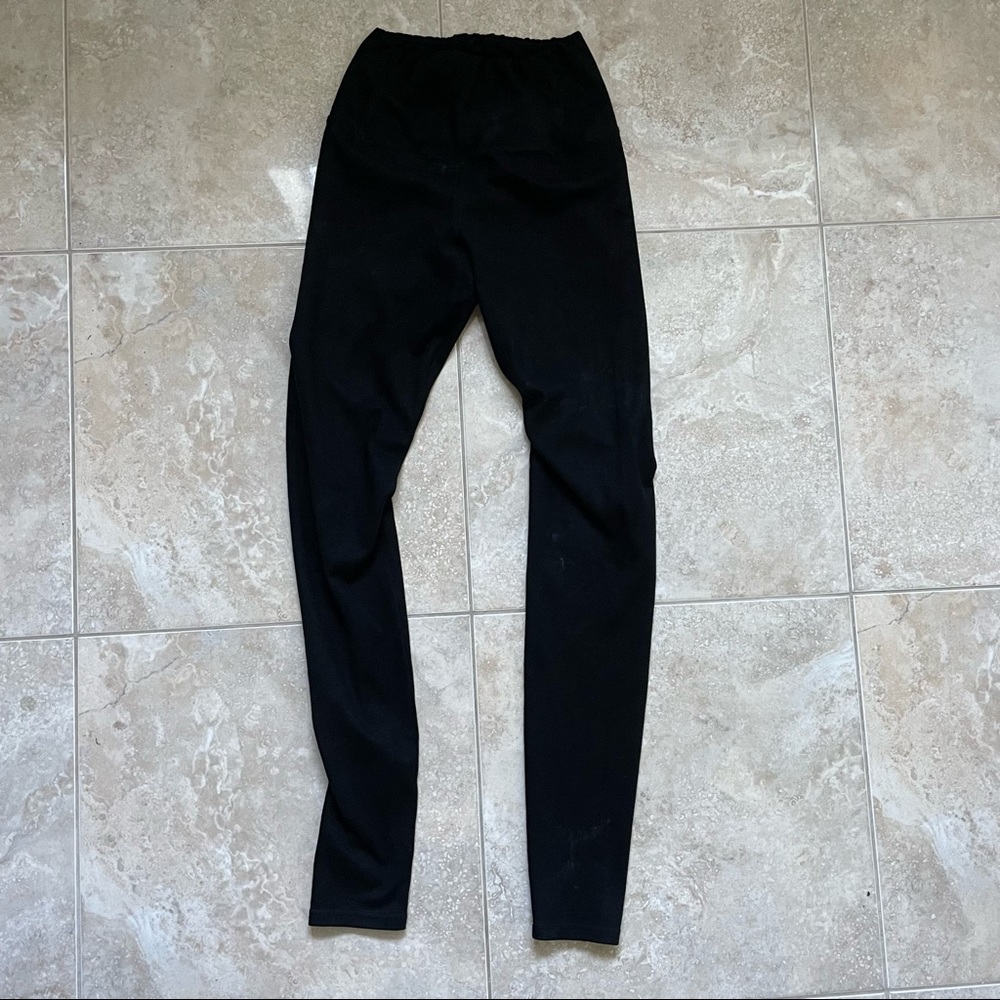 Black aritzia suede leggings